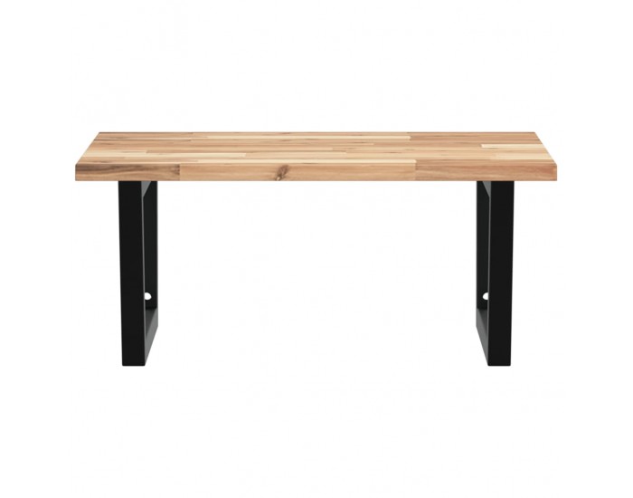 Sonata H Стенен рафт за мивка, стомана и масивно дърво акация