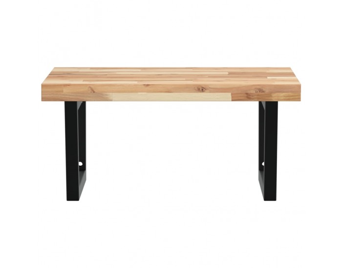 Sonata H Стенен рафт за мивка, стомана и масивно дърво акация