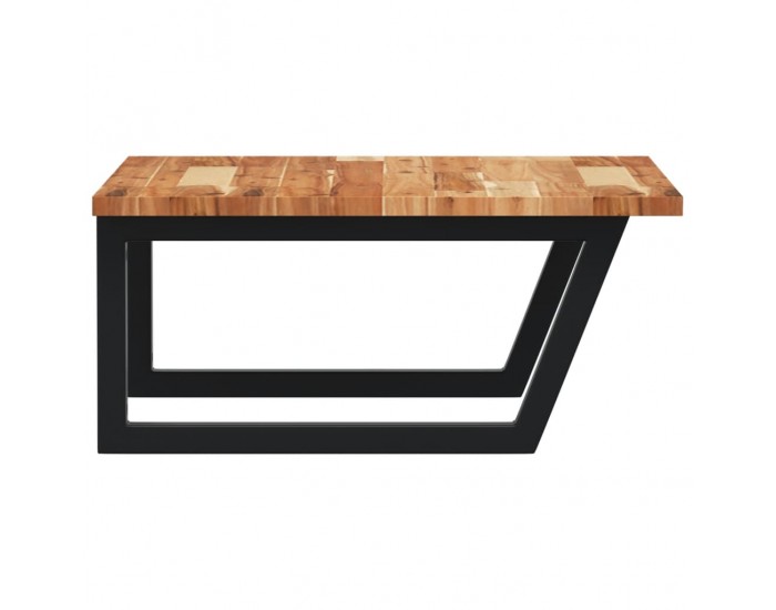 Sonata H Стенен рафт за мивка, стомана и масивно дърво акация