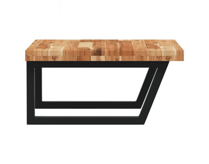 Sonata H Стенен рафт за мивка, стомана и масивно дърво акация