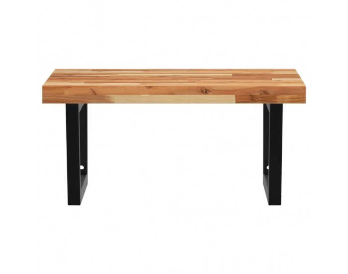 Sonata H Стенен рафт за мивка, стомана и масивно дърво акация