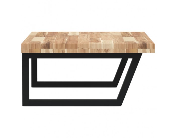 Sonata H Стенен рафт за мивка, стомана и масивно дърво акация