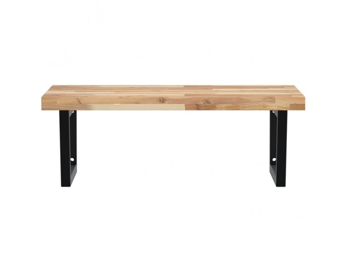 Sonata H Стенен рафт за мивка, стомана и масивно дърво акация