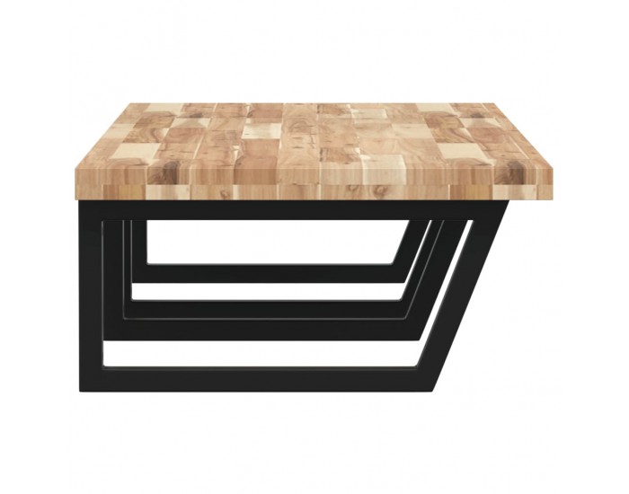 Sonata H Стенен рафт за мивка, стомана и масивно дърво акация