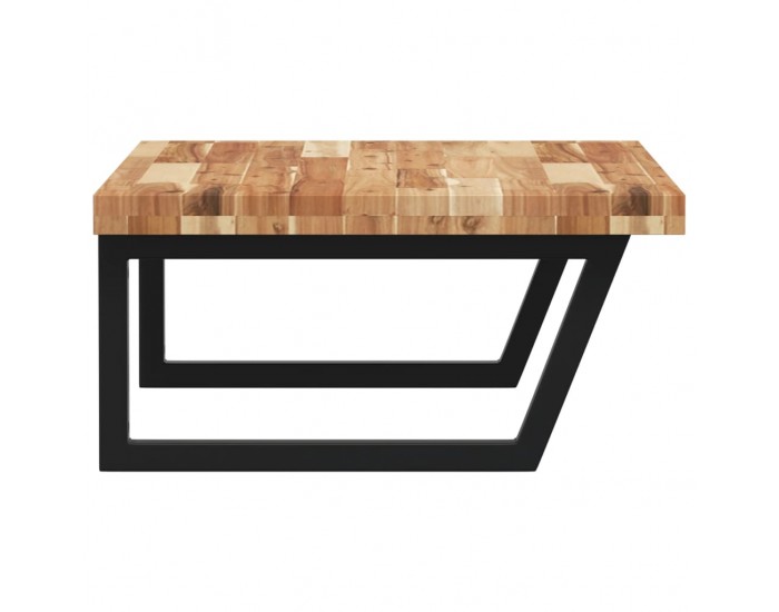 Sonata H Стенен рафт за мивка, стомана и масивно дърво акация