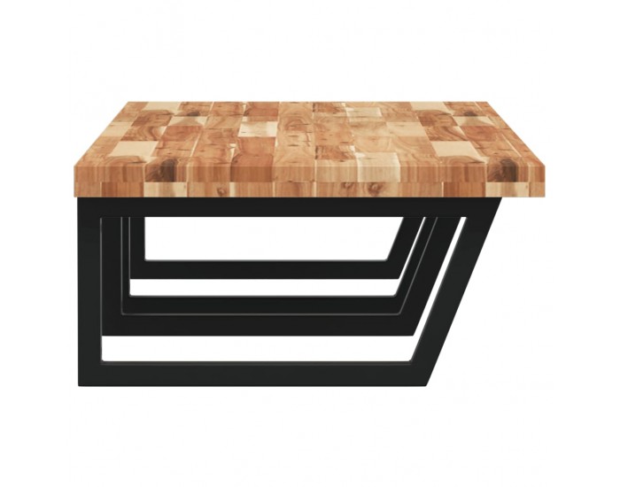 Sonata H Стенен рафт за мивка, стомана и масивно дърво акация