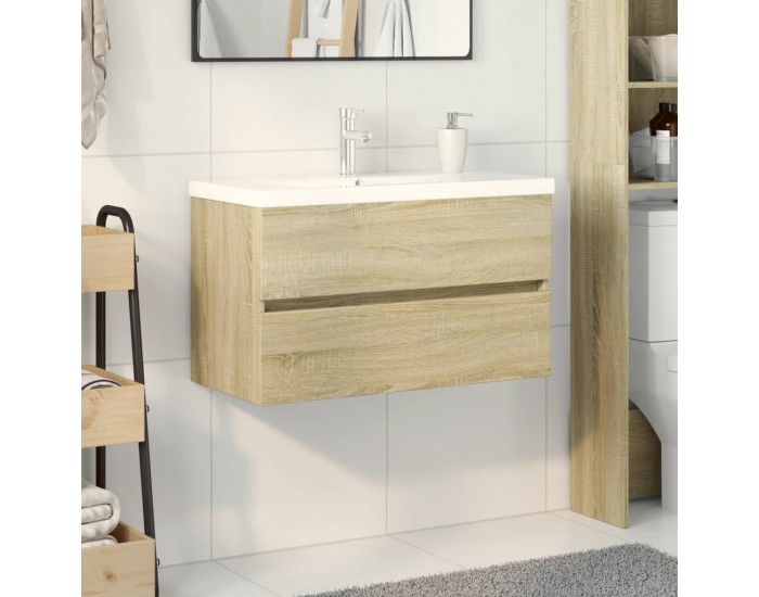 Sonata H Комплект мебели за баня от 2 части, керамика и инженерно дърво