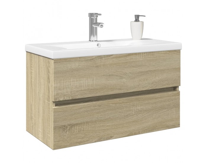 Sonata H Комплект мебели за баня от 2 части, керамика и инженерно дърво