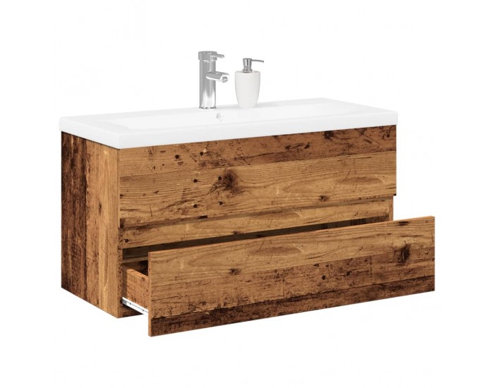 Sonata H шкаф за мивка с вграден басейн Старо дърво