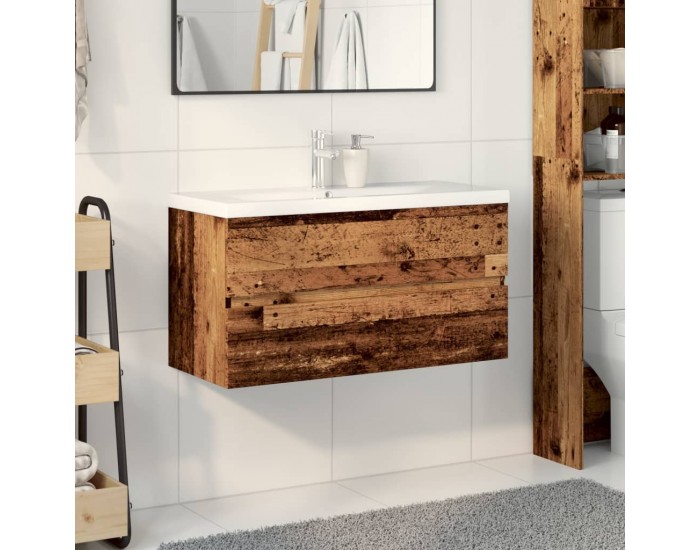 Sonata H шкаф за мивка с вграден басейн Старо дърво