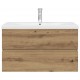Sonata H Шкаф за мивка с вграден умивалник и смесител Дъб артизан