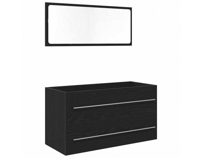 Sonata H Шкаф с мивка с чекмедже 3 pcs Черен дъб 90 x 38.5 x 48 cm