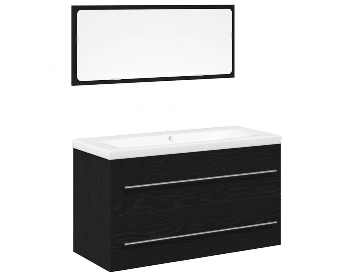 Sonata H Шкаф с мивка с чекмедже 3 pcs Черен дъб 90 x 38.5 x 48 cm