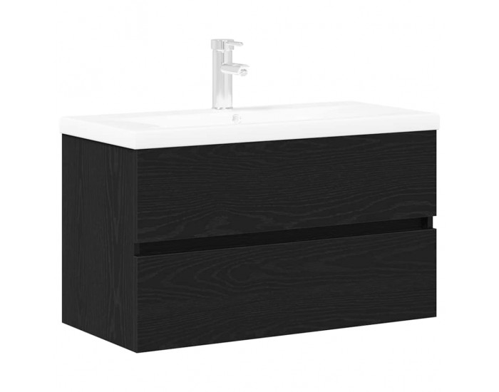 Sonata H Шкаф за мивка с врата Черен дъб 80 x 39 x 62 см Инженерно дърво