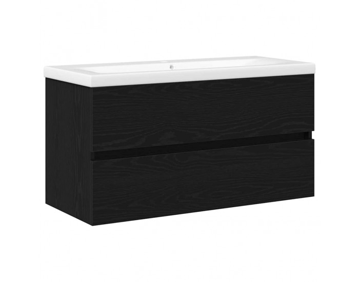 Sonata H Шкаф за мивка с врата Черен дъб 90 x 39 x 62 см Инженерно дърво