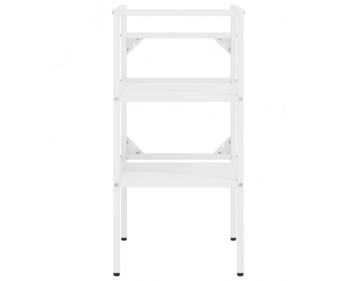 Sonata H Рамка за мивка за баня, бяла, 40x38x83 см, желязо