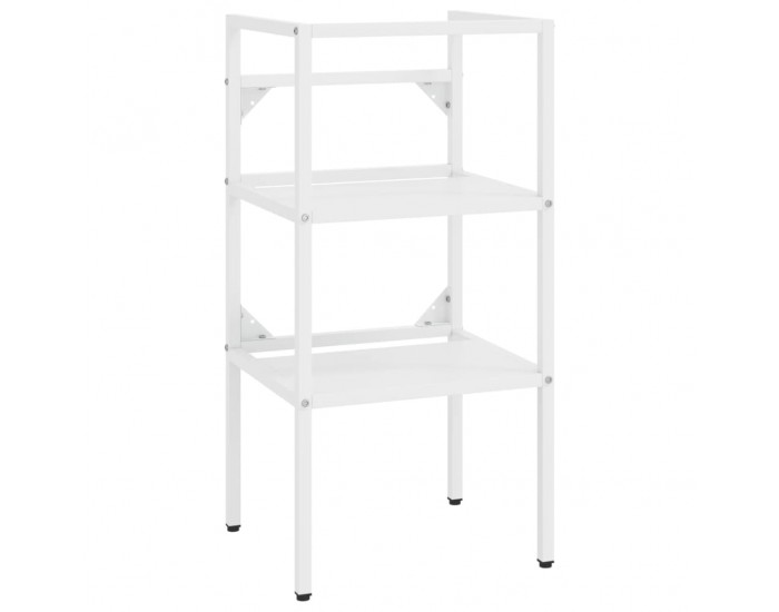 Sonata H Рамка за мивка за баня, бяла, 40x38x83 см, желязо