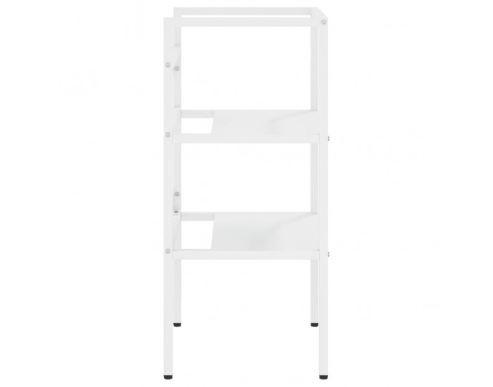 Sonata H Рамка за мивка за баня, бяла, 40x38x83 см, желязо