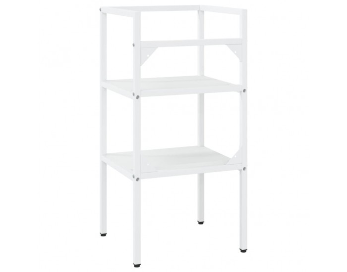 Sonata H Рамка за мивка за баня, бяла, 40x38x83 см, желязо