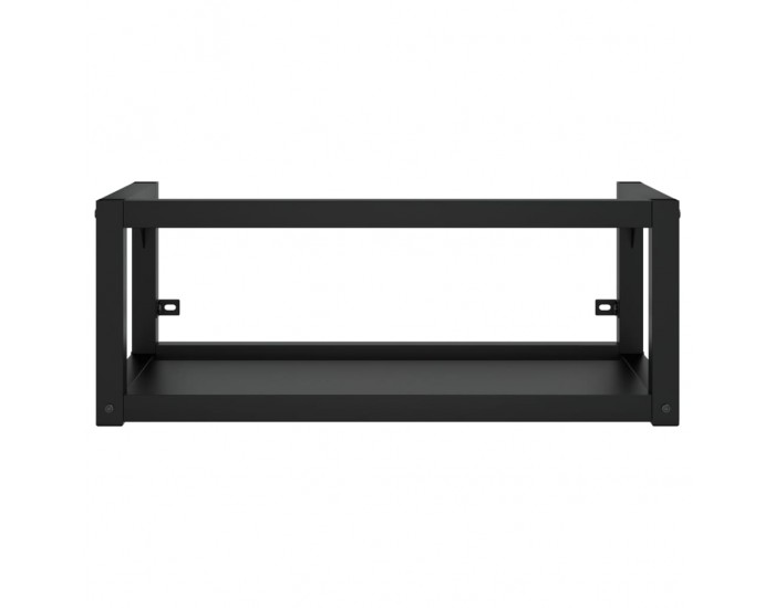 Sonata H Рамка за мивка за баня стенен монтаж черна 79x38x31 см желязо