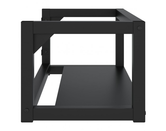 Sonata H Рамка за мивка за баня стенен монтаж черна 79x38x31 см желязо