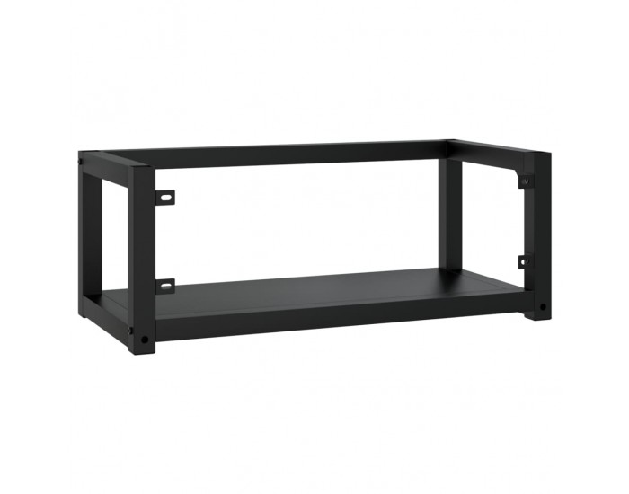 Sonata H Рамка за мивка за баня стенен монтаж черна 79x38x31 см желязо