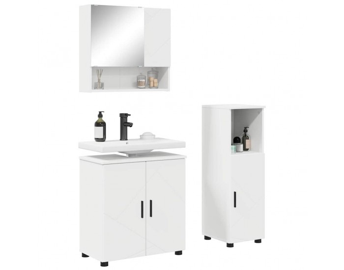 Sonata H Комплект мебели за баня с врата 3 pcs Бяло 61 x 35 x 64 см