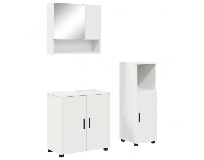 Sonata H Комплект мебели за баня с врата 3 pcs Бяло 61 x 35 x 64 см