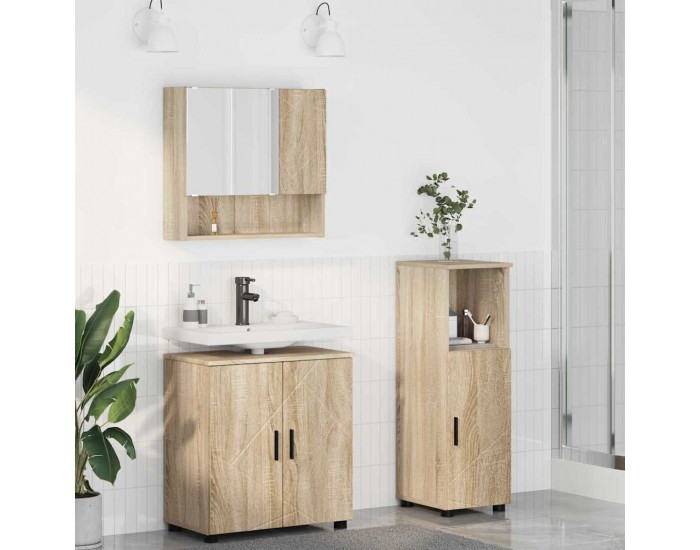 Sonata H Комплект мебели за баня 3 pcs дъб сонома 61 x 35 x 64 см