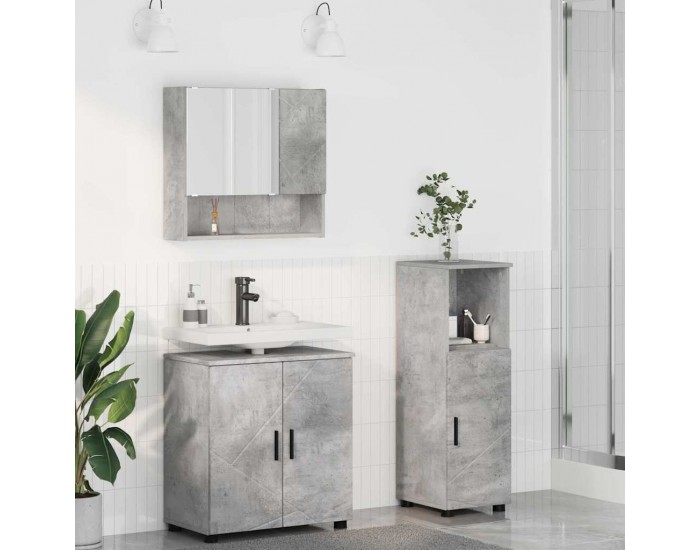 Sonata H Комплект мебели за баня 3 pcs Бетонно сиво 61 x 35 x 64 см