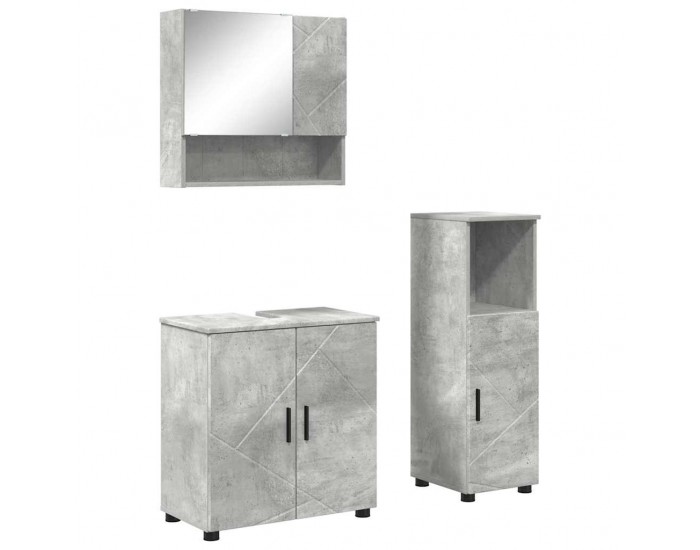 Sonata H Комплект мебели за баня 3 pcs Бетонно сиво 61 x 35 x 64 см