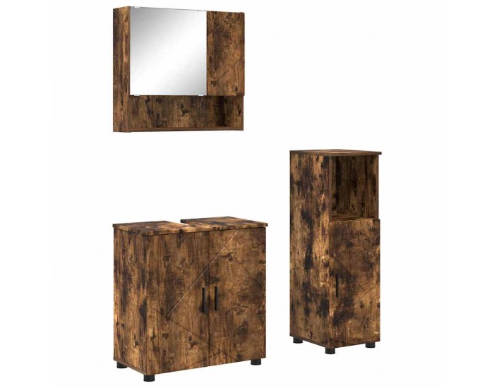 Sonata H Комплект мебели за баня 3 pcs Опушен дъб 61 x 35 x 64 см