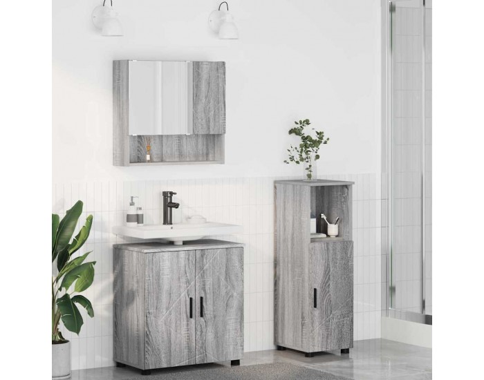Sonata H Комплект мебели за баня 3 pcs Сив сонома 61 x 35 x 64 см