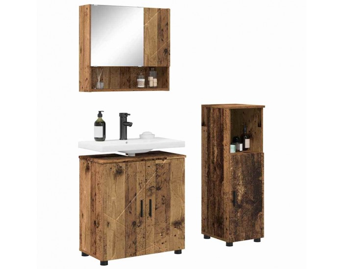 Sonata H Комплект мебели за баня 3 pcs Старо дърво 61 x 35 x 64 см