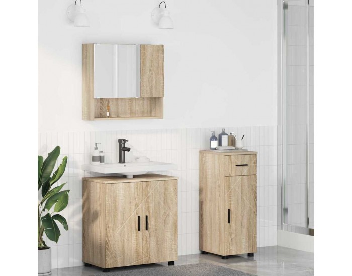 Sonata H Комплект мебели за баня 3 pcs дъб сонома 61 x 35 x 64 см