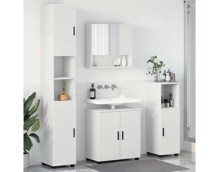 Sonata H Комплект мебели за баня с врата 4 pcs Бяло 61 x 35 x 64 см