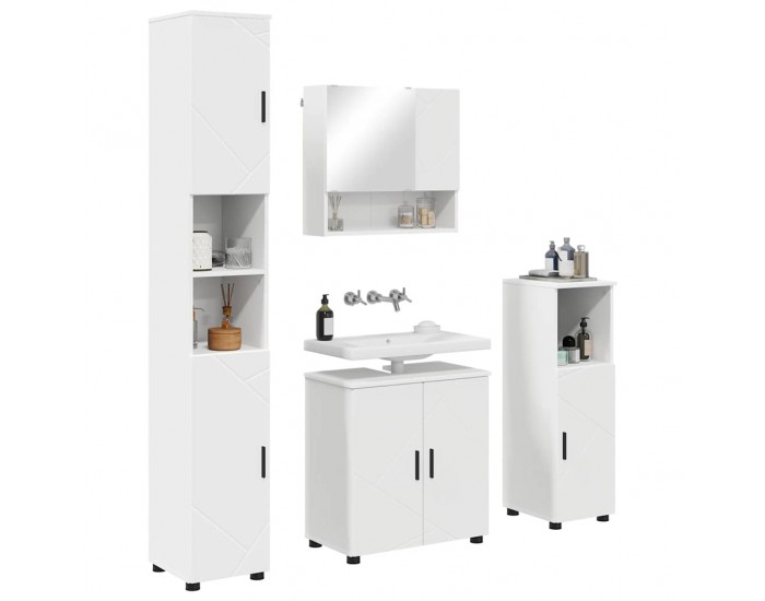 Sonata H Комплект мебели за баня с врата 4 pcs Бяло 61 x 35 x 64 см