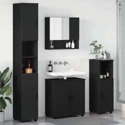 Sonata H Комплект мебели за баня с врата 4 pcs Черно 61 x 35 x 64 см - Шкафове за баня