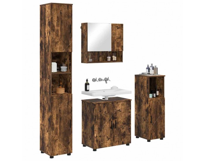 Sonata H Комплект мебели за баня 4 pcs Опушен дъб 61 x 35 x 64 см