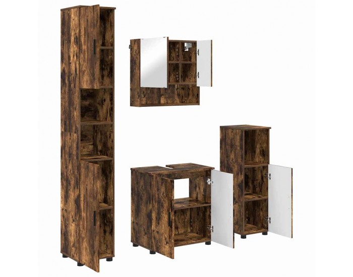 Sonata H Комплект мебели за баня 4 pcs Опушен дъб 61 x 35 x 64 см