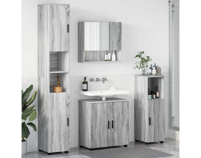 Sonata H Комплект мебели за баня 4 pcs Сив сонома 61 x 35 x 64 см