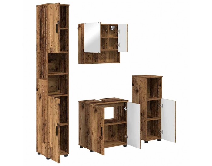 Sonata H Комплект мебели за баня 4 pcs Старо дърво 61 x 35 x 64 см