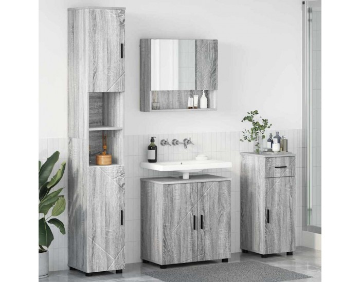 Sonata H Комплект мебели за баня 4 pcs Сив сонома 61 x 35 x 64 см