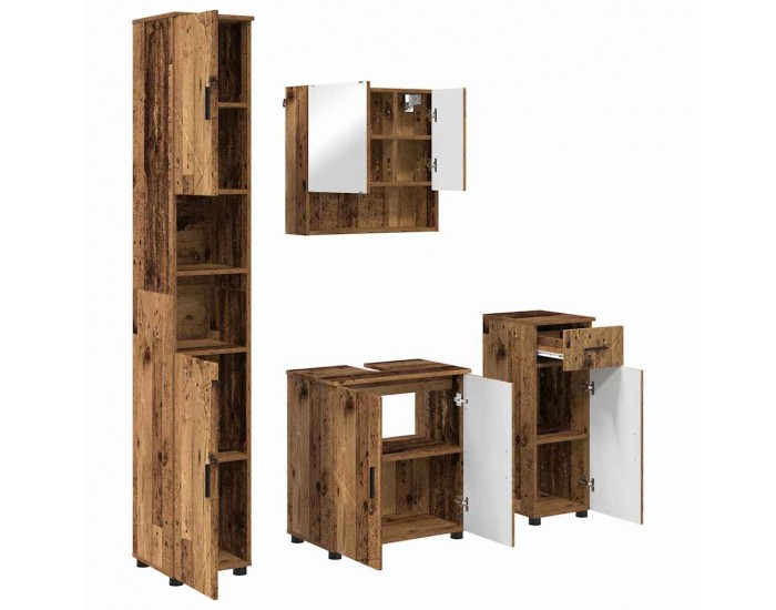 Sonata H Комплект мебели за баня 4 pcs Старо дърво 61 x 35 x 64 см