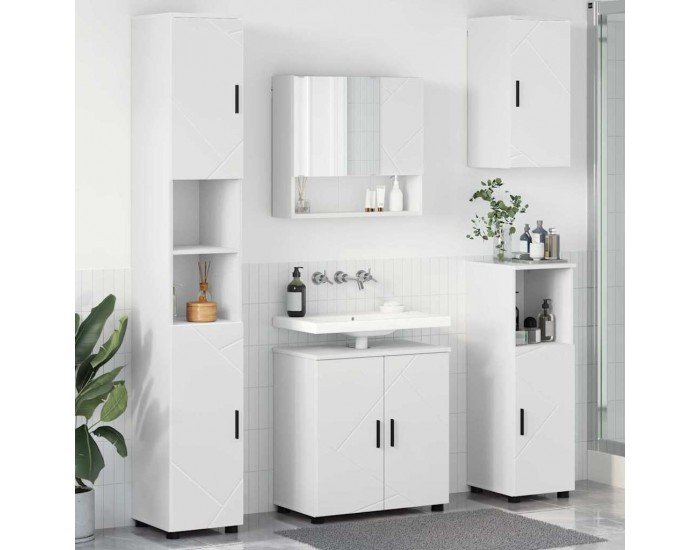 Sonata H Комплект мебели за баня с врата 5 pcs Бяло 61 x 35 x 64 см