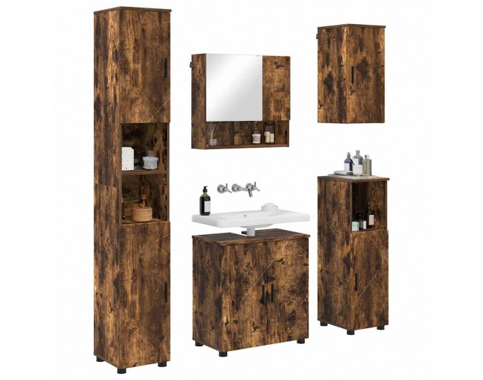 Sonata H Комплект мебели за баня 5 pcs Опушен дъб 61 x 35 x 64 см