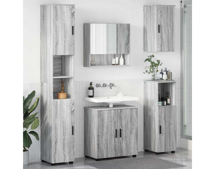 Sonata H Комплект мебели за баня 5 pcs Сив сонома 61 x 35 x 64 см