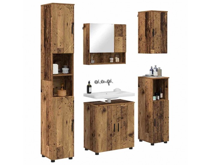 Sonata H Комплект мебели за баня 5 pcs Старо дърво 61 x 35 x 64 см