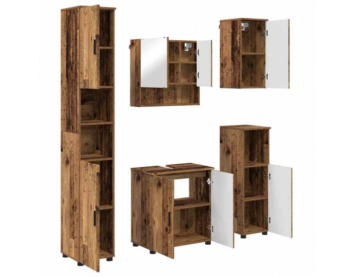 Sonata H Комплект мебели за баня 5 pcs Старо дърво 61 x 35 x 64 см
