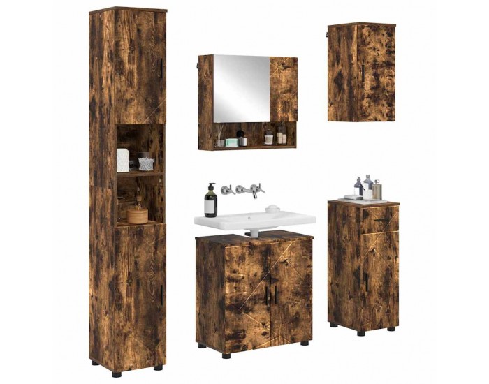 Sonata H Комплект мебели за баня 5 pcs Опушен дъб 61 x 35 x 64 см